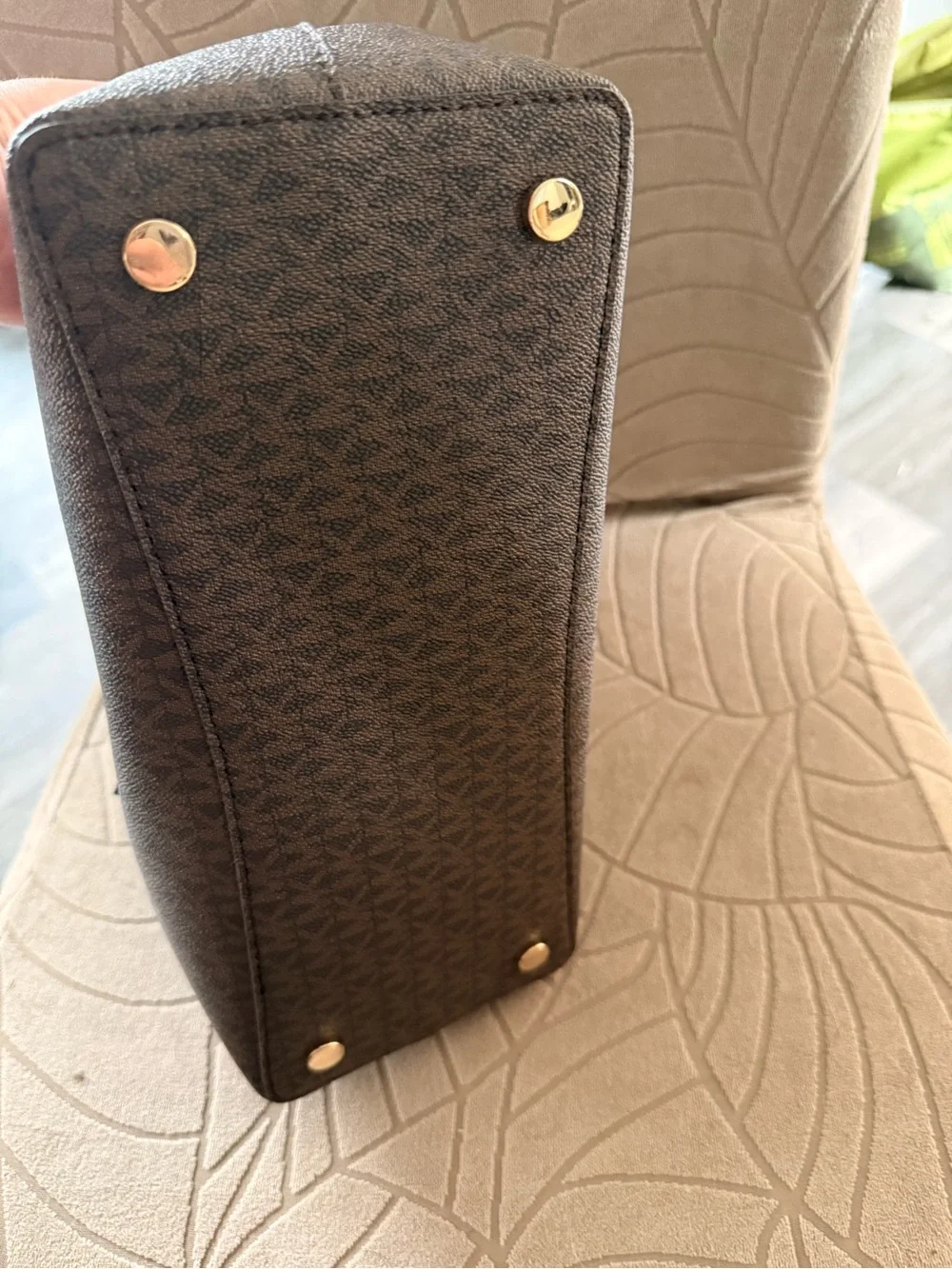 Michael Kors Brown and Tan Logo Tote